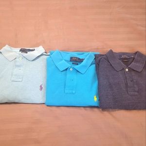 Three Men's Polo by Ralph Lauren classic fit knit polos